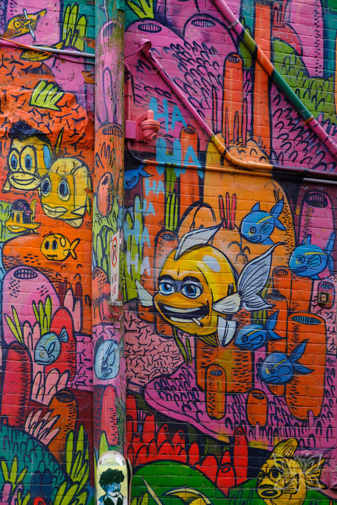 Bunte Murals in Torontos Altstadt