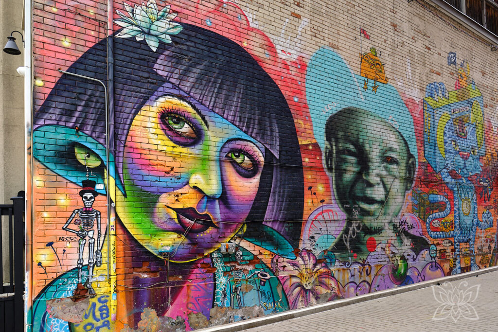 Bunte Murals in Torontos Altstadt