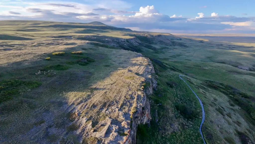 Klippe beim Buffalo Jump von oben