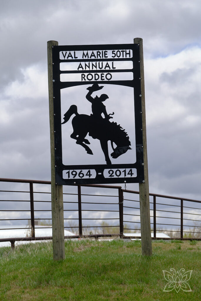 Rodeo Schild in Val Marie