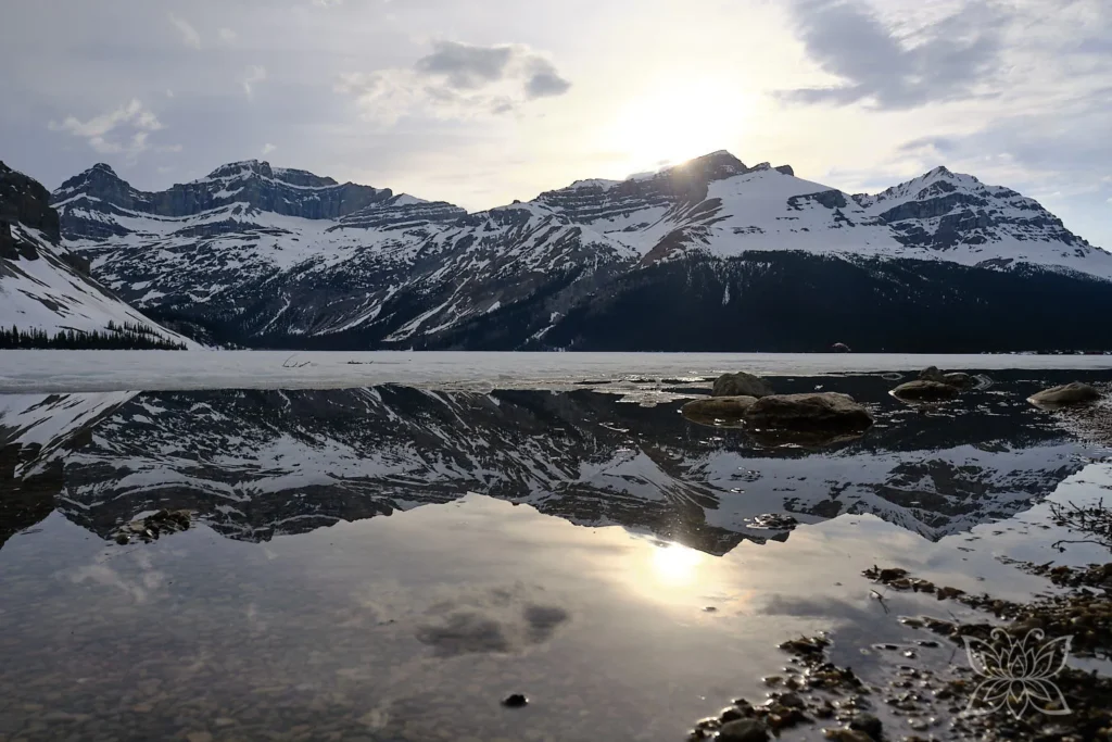 Reflektionen im Bow Lake, Banff Nationalpark