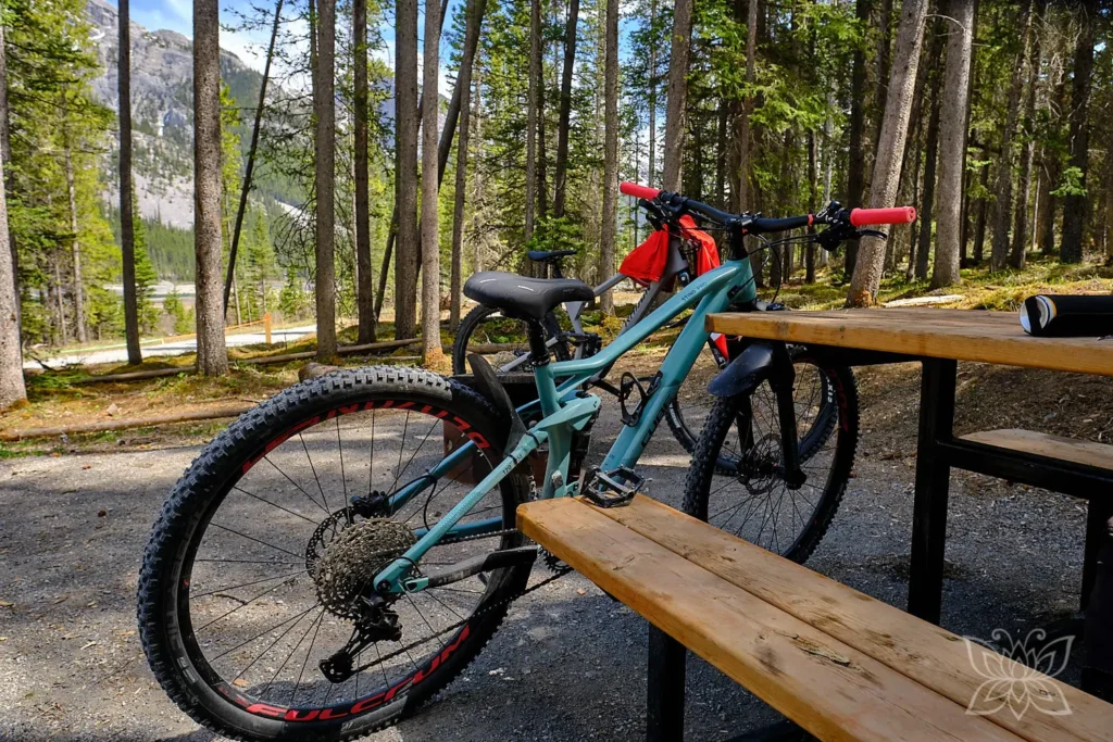 Unsere Mountainbikes am Übernachtungsplatz