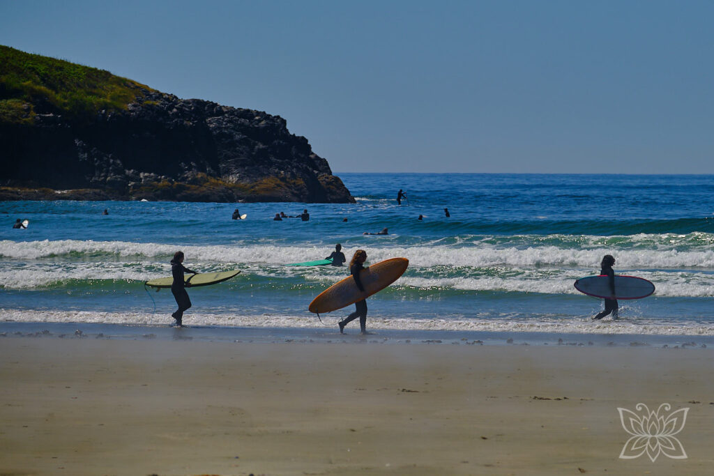 Surfer am Strand von Long Beach