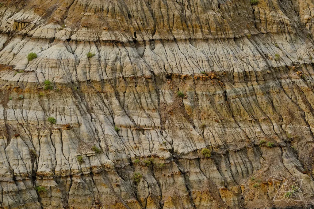 Details der Sandsteinformationen- und farben